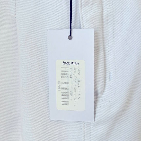 Princess Polly Jerry Denim White High Rise Straight Leg Jeans Size 6 - Picture 8 of 10